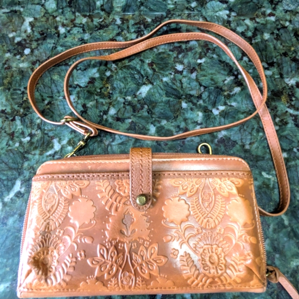The Sak Embossed Leather Crossbody
